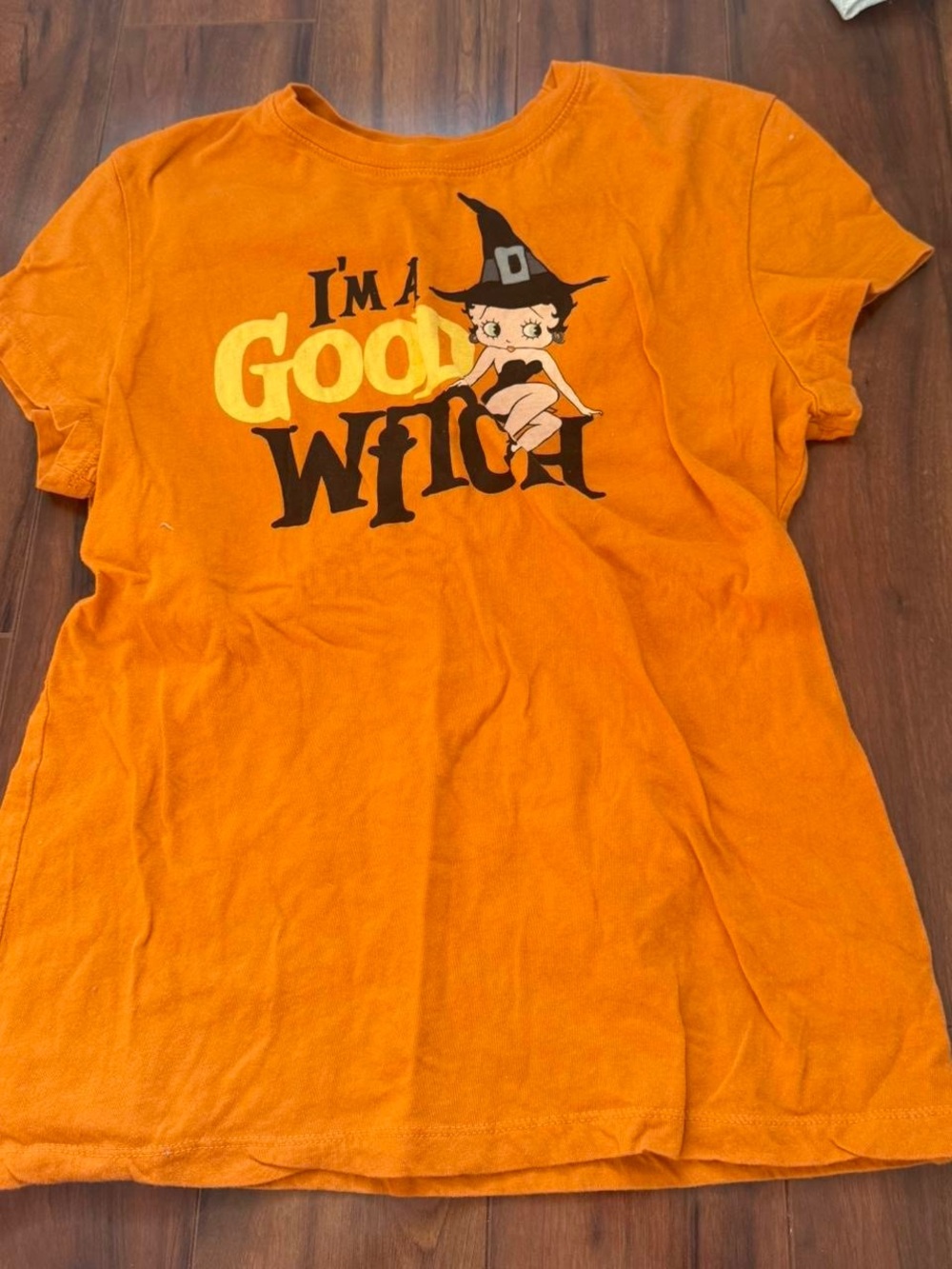 Betty Boop Orange 'I'm A Good Witch' Graphic Tee